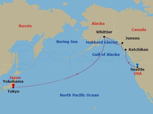 Discovery Princess Map 28 Sep 25