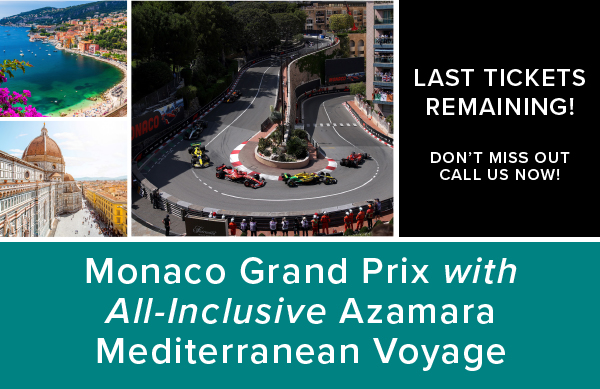 Monaco Grand Prix with All-Inclusive Azamara Mediterranean Voyage