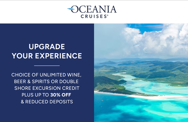 Upgrade your Experience with Oceania