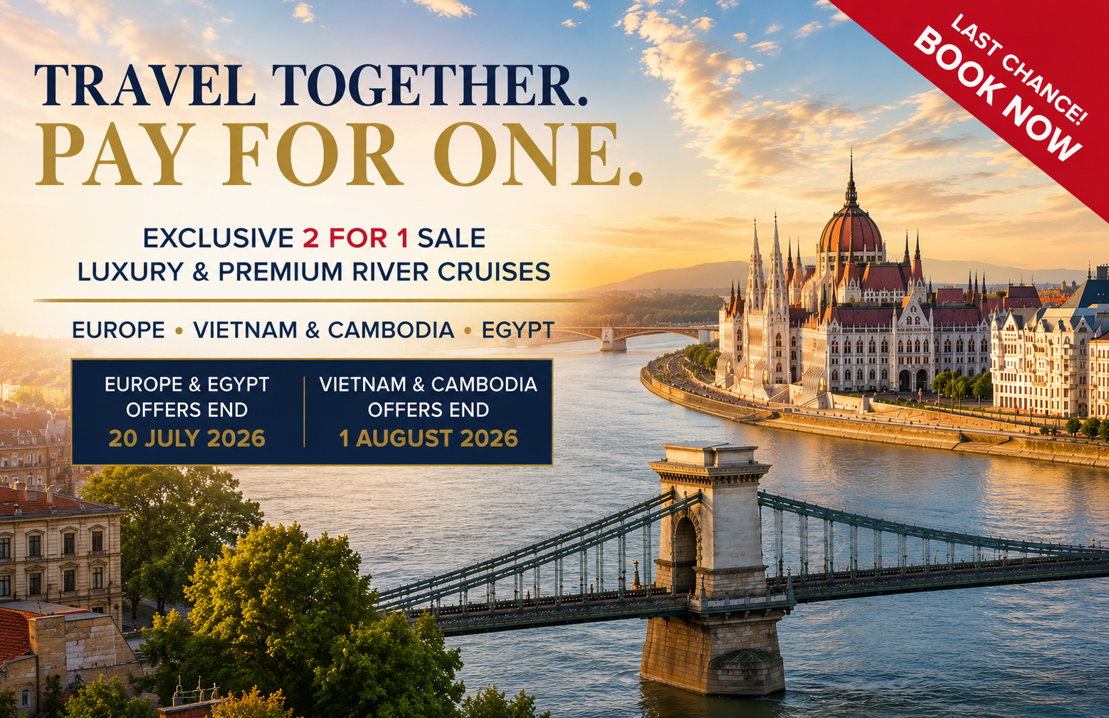 2 FOR 1 River Cruise Sale
